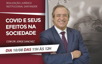 “Covid e seus efeitos na sociedade” será tema de workshop ministrado pelo advogado e escritor Jorge Sanchez