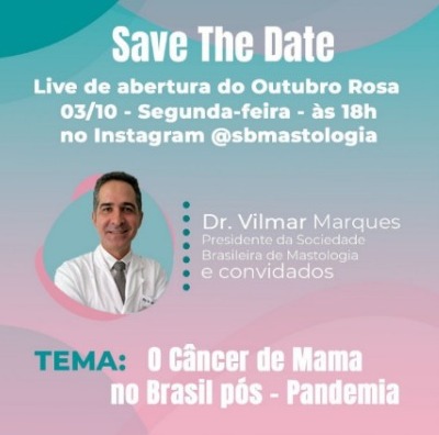 Câncer de Mama no Brasil pós-Pandemia é tema de live da SBM